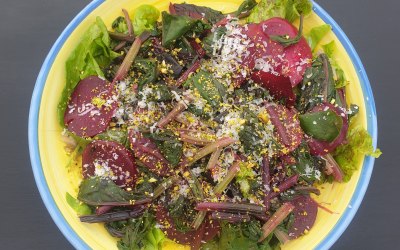 Beetroot, chard, lemon, delicious