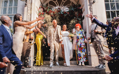 Chelsea Old Town Hall, Confetti on the Steps