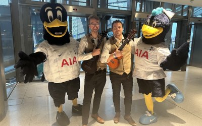 Performing for Tottenham Hotspur season ticket holders