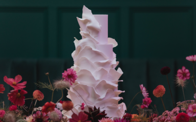 Statement sugar crafted ruffles 4 wedding cake - Colours in Hoxton