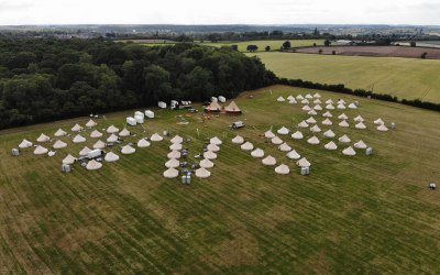 One of our Corporate Festivals with glamping for 400 Guests.