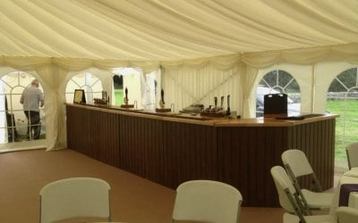 Our full bar set up 16ft x 4ft with corner section